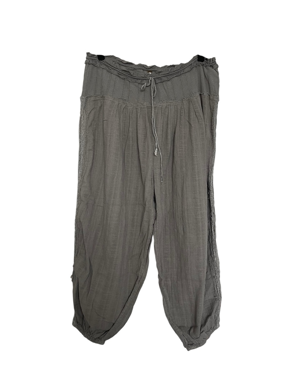 Free People Gray Lightweight Drawstring Joggers